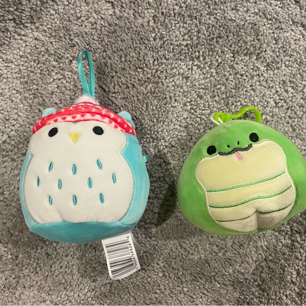 Squishmallows Cute Penguin and Snake Plush Toys Ornament
